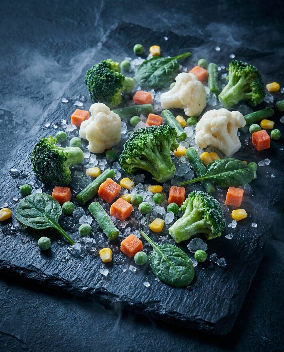 Assorted IQF frozen vegetables